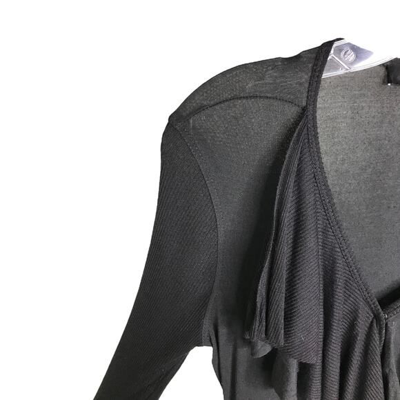 White House Black Market Top Women XS Ruffle Cocktail Old Money Preppy Chic Boho - Picture 7 of 8